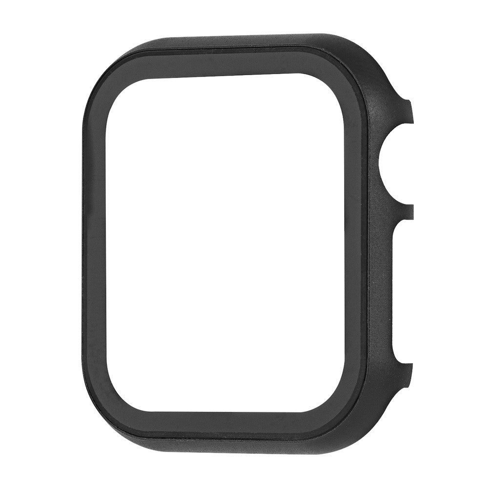 Mega Fed Universal Cover med Skærmbeskytter i Metal og Hærdet Glas passer til Apple Smartwatch - Sort#serie_1