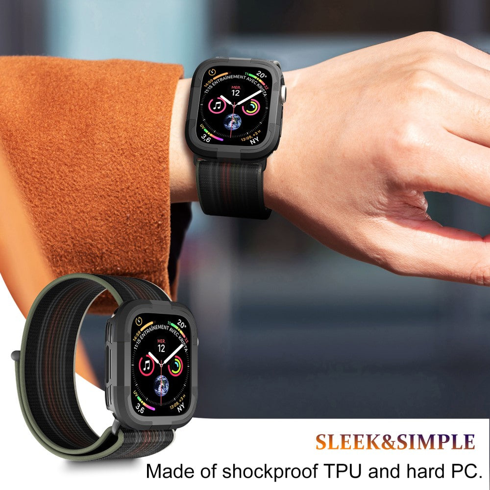 Beskyttende Silikone Universal Bumper passer til Apple Smartwatch - Sort#serie_2