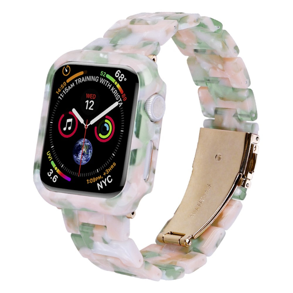 Fortrinligt Metal Og Plastik Universal Rem passer til Apple Smartwatch - Pink#serie_4