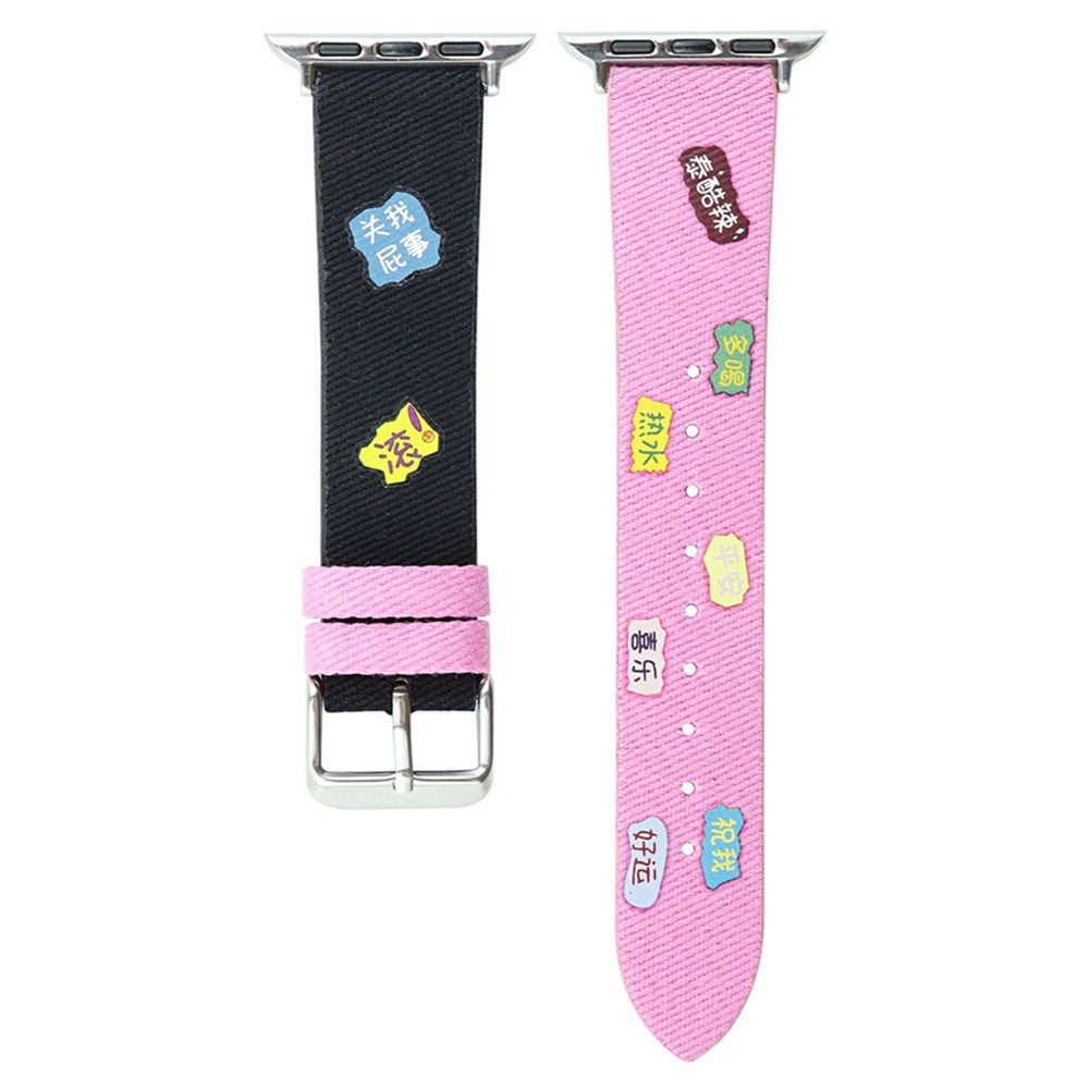 Super Elegant Metal Og Nylon Universal Rem passer til Apple Smartwatch - Pink#serie_1
