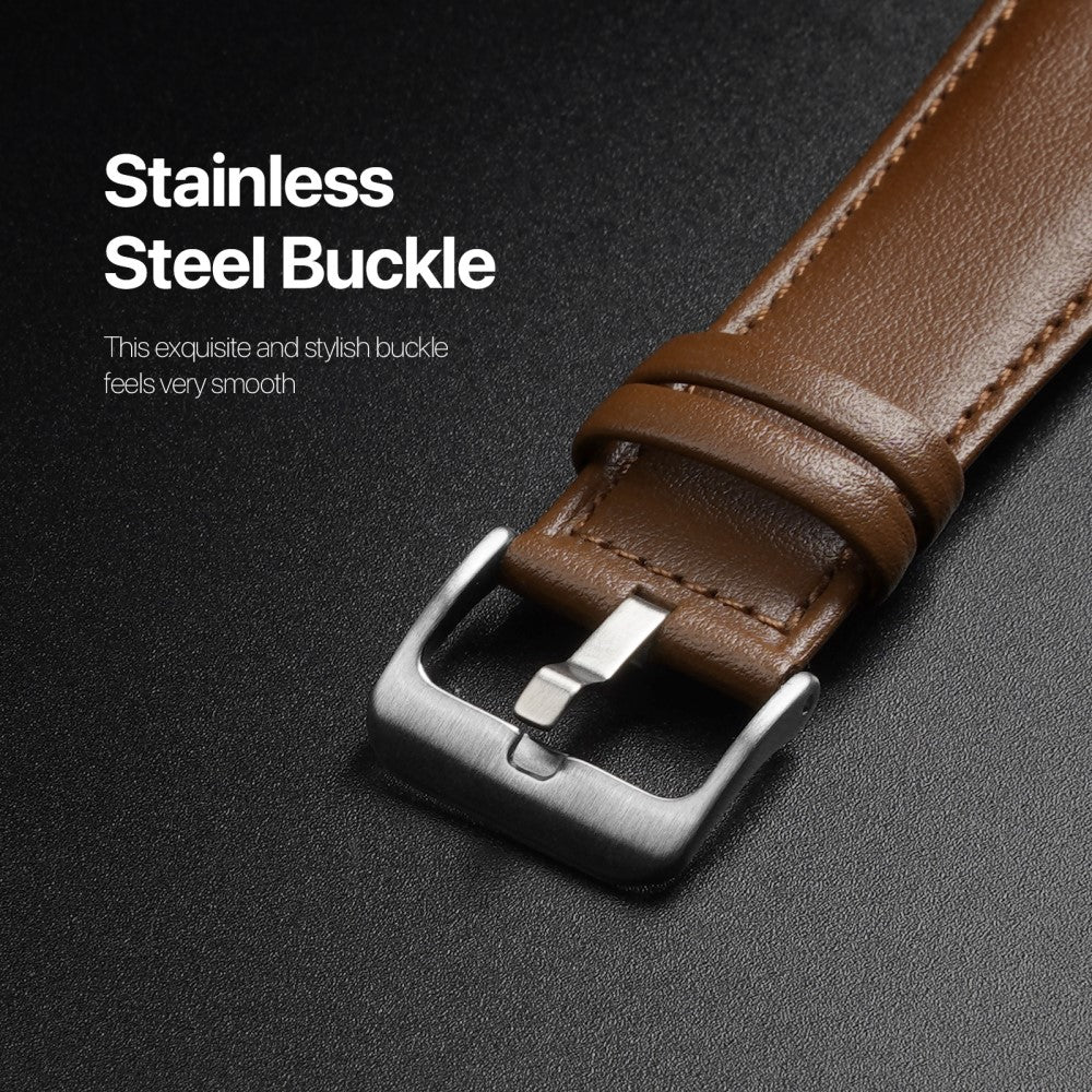 Holdbart Metal Og Kunstlæder Universal Rem passer til Apple Smartwatch - Brun#serie_3