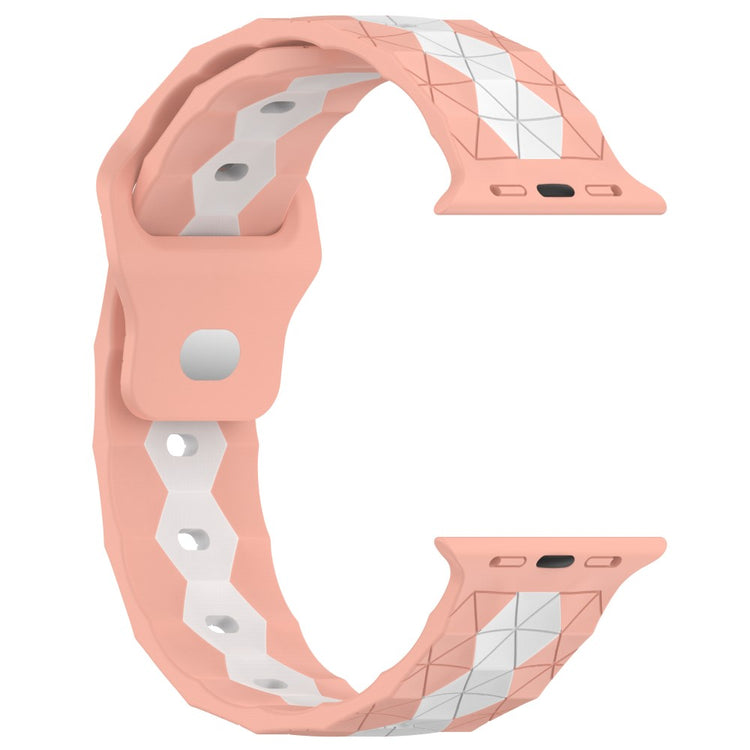 Nydelig Silikone Universal Rem passer til Apple Smartwatch - Pink#serie_4