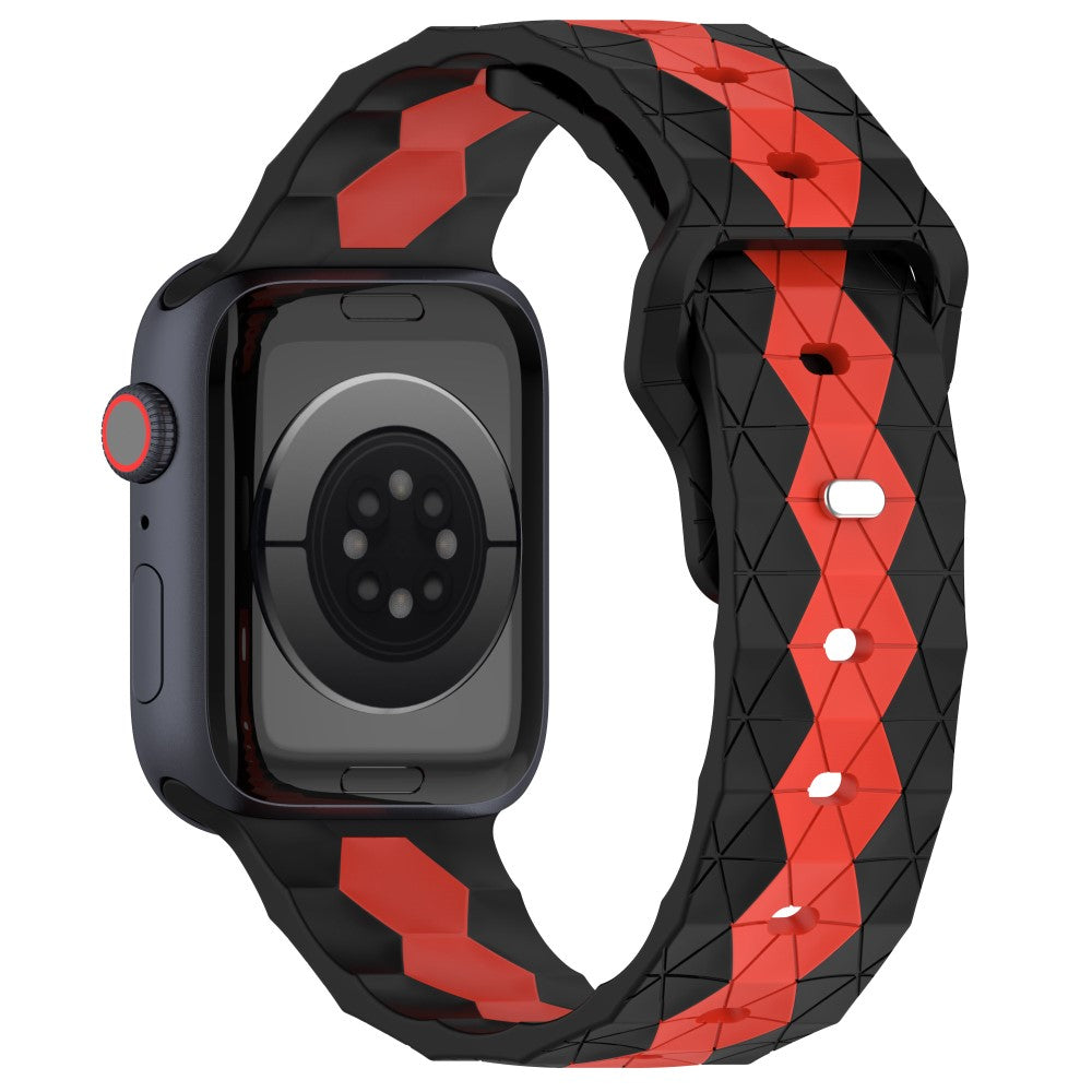 Nydelig Silikone Universal Rem passer til Apple Smartwatch - Rød#serie_7