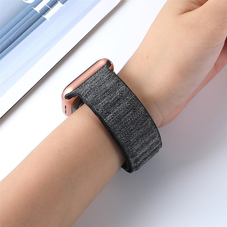 Glimrende Nylon Universal Rem passer til Apple Smartwatch - Sort#serie_1