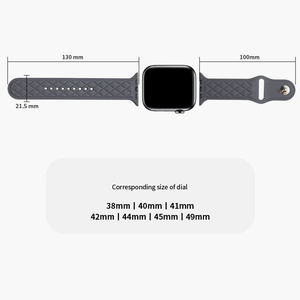 Fantastisk Silikone Universal Rem passer til Apple Smartwatch - Sølv#serie_1