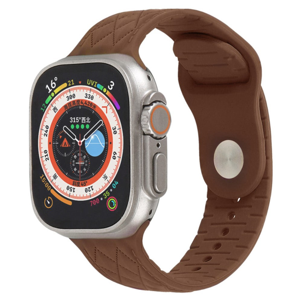 Fantastisk Silikone Universal Rem passer til Apple Smartwatch - Brun#serie_6