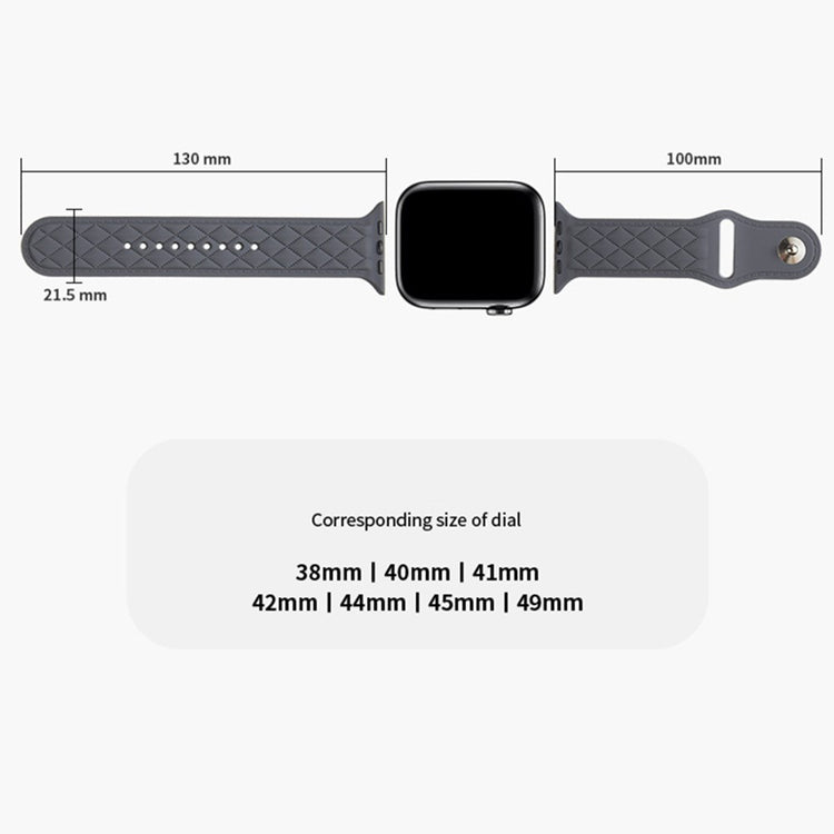 Fantastisk Silikone Universal Rem passer til Apple Smartwatch - Sort#serie_7