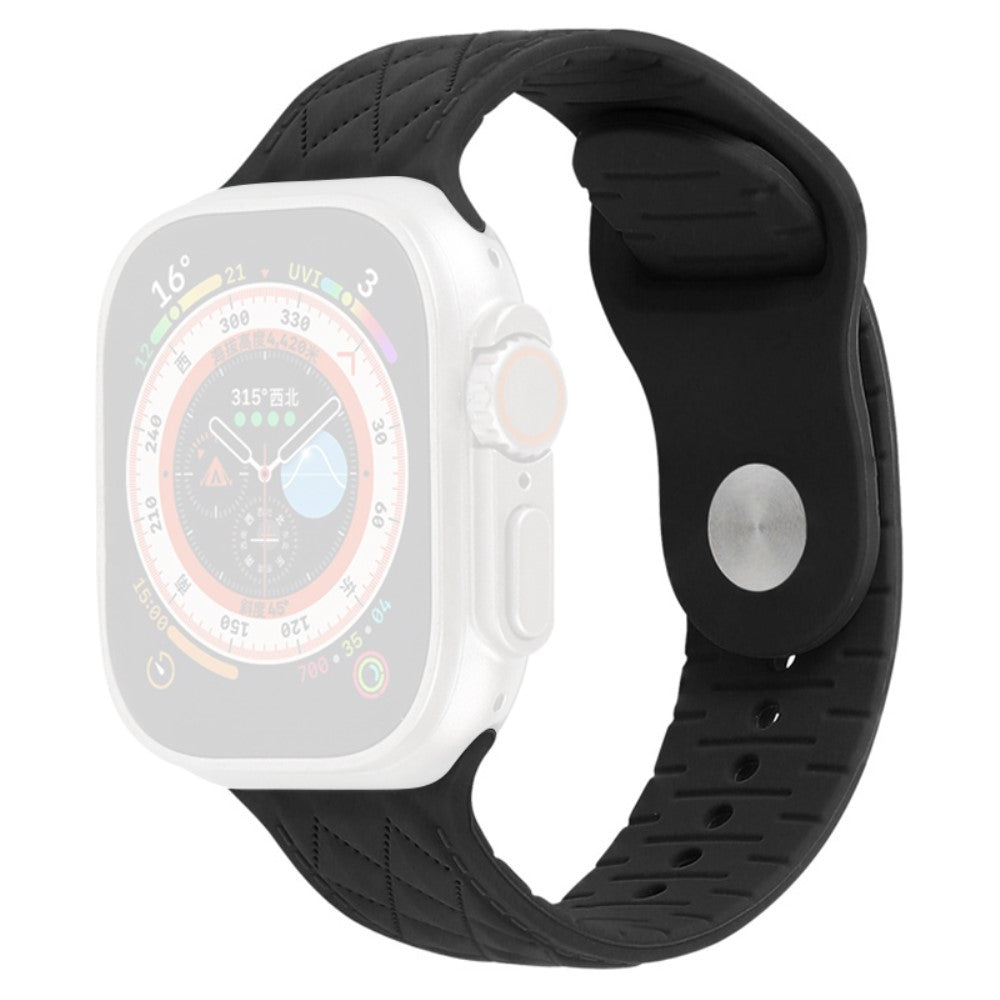 Fantastisk Silikone Universal Rem passer til Apple Smartwatch - Sort#serie_7