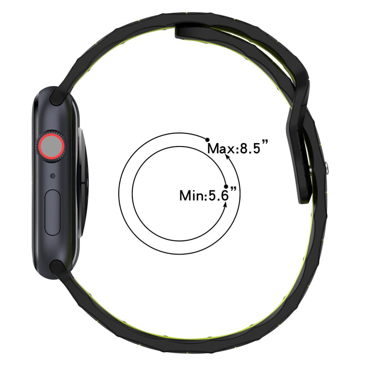 Smuk Silikone Universal Rem passer til Apple Smartwatch - Sort#serie_6