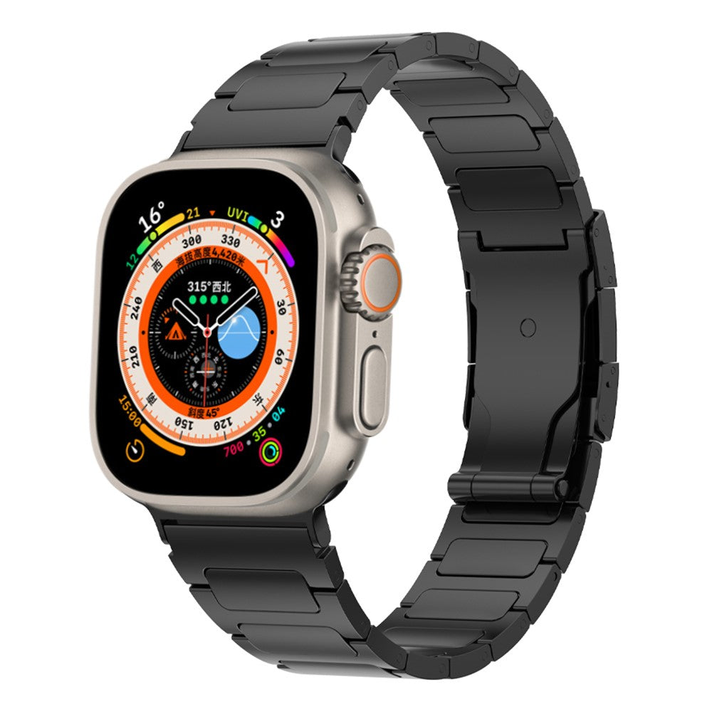 Elegant Metal Universal Rem passer til Apple Smartwatch - Sort#serie_3