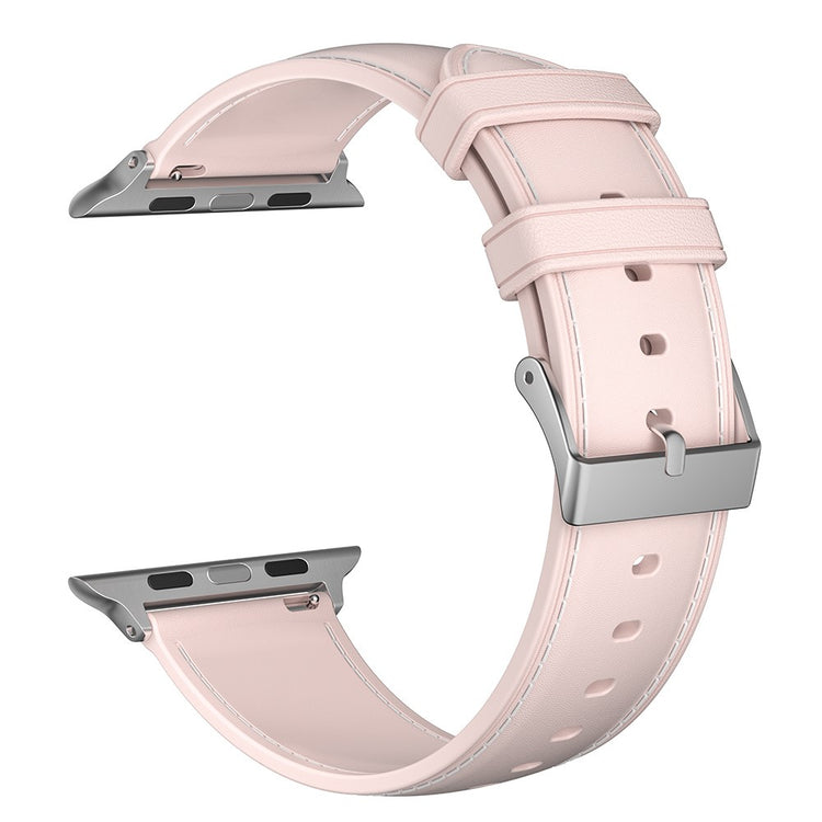 Elegant Metal Og Kunstlæder Universal Rem passer til Apple Smartwatch - Pink#serie_2