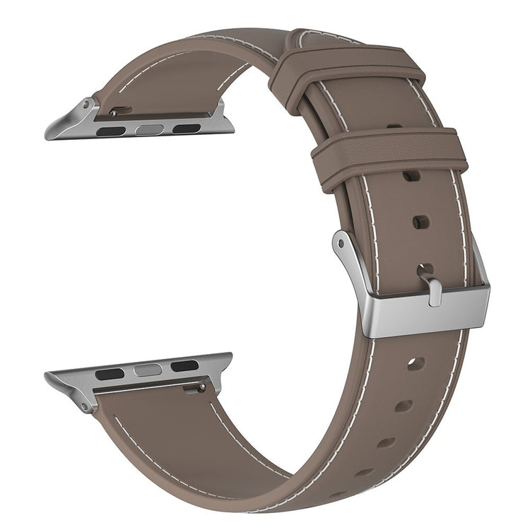 Elegant Metal Og Kunstlæder Universal Rem passer til Apple Smartwatch - Sølv#serie_3