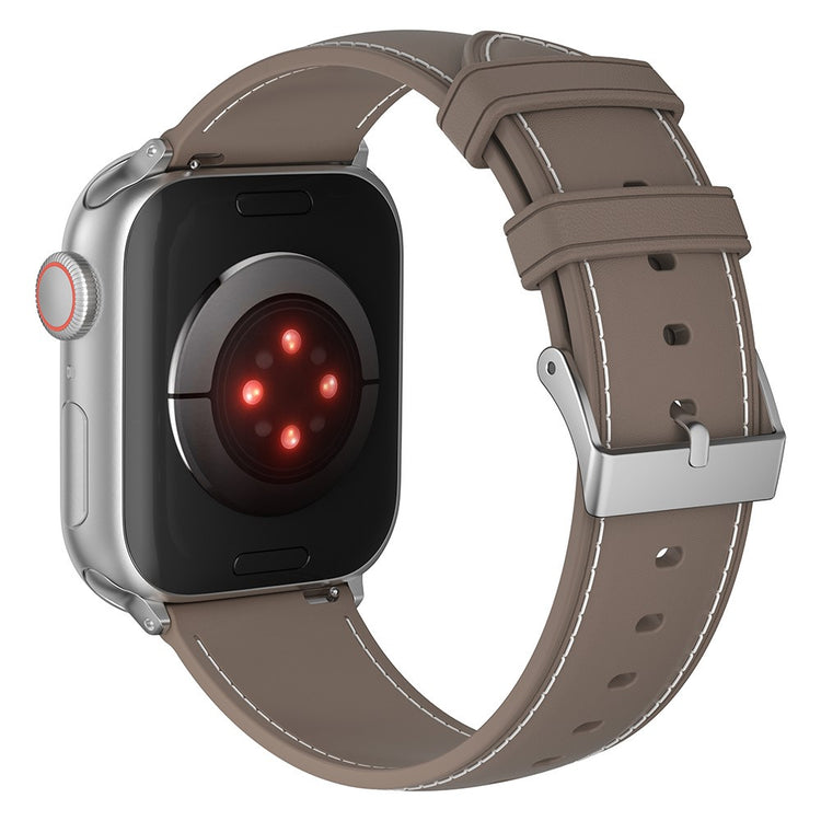 Elegant Metal Og Kunstlæder Universal Rem passer til Apple Smartwatch - Sølv#serie_3