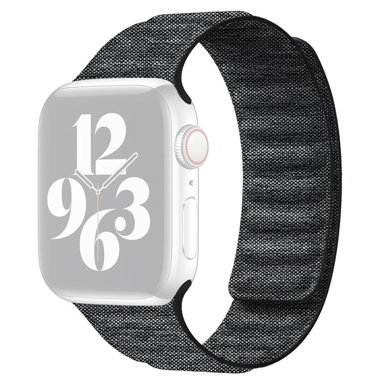 Super Flot Nylon Universal Rem passer til Apple Smartwatch - Sort#serie_1