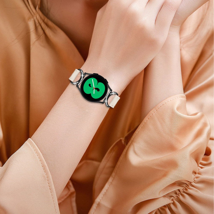 Vildt Flot Kunstlæder Universal Rem passer til Samsung Smartwatch - Hvid#serie_5