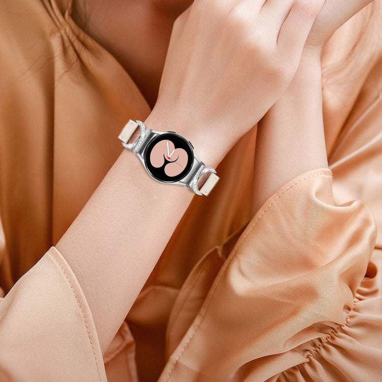 Vildt Rart Kunstlæder Universal Rem passer til Samsung Smartwatch - Hvid#serie_5