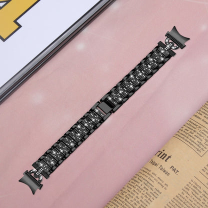 Smuk Metal Og Rhinsten Universal Rem passer til Samsung Smartwatch - Sort#serie_2