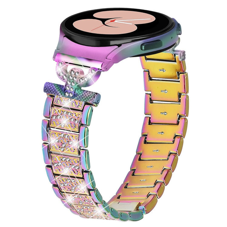 Smuk Metal Og Rhinsten Universal Rem passer til Samsung Smartwatch - Flerfarvet#serie_4
