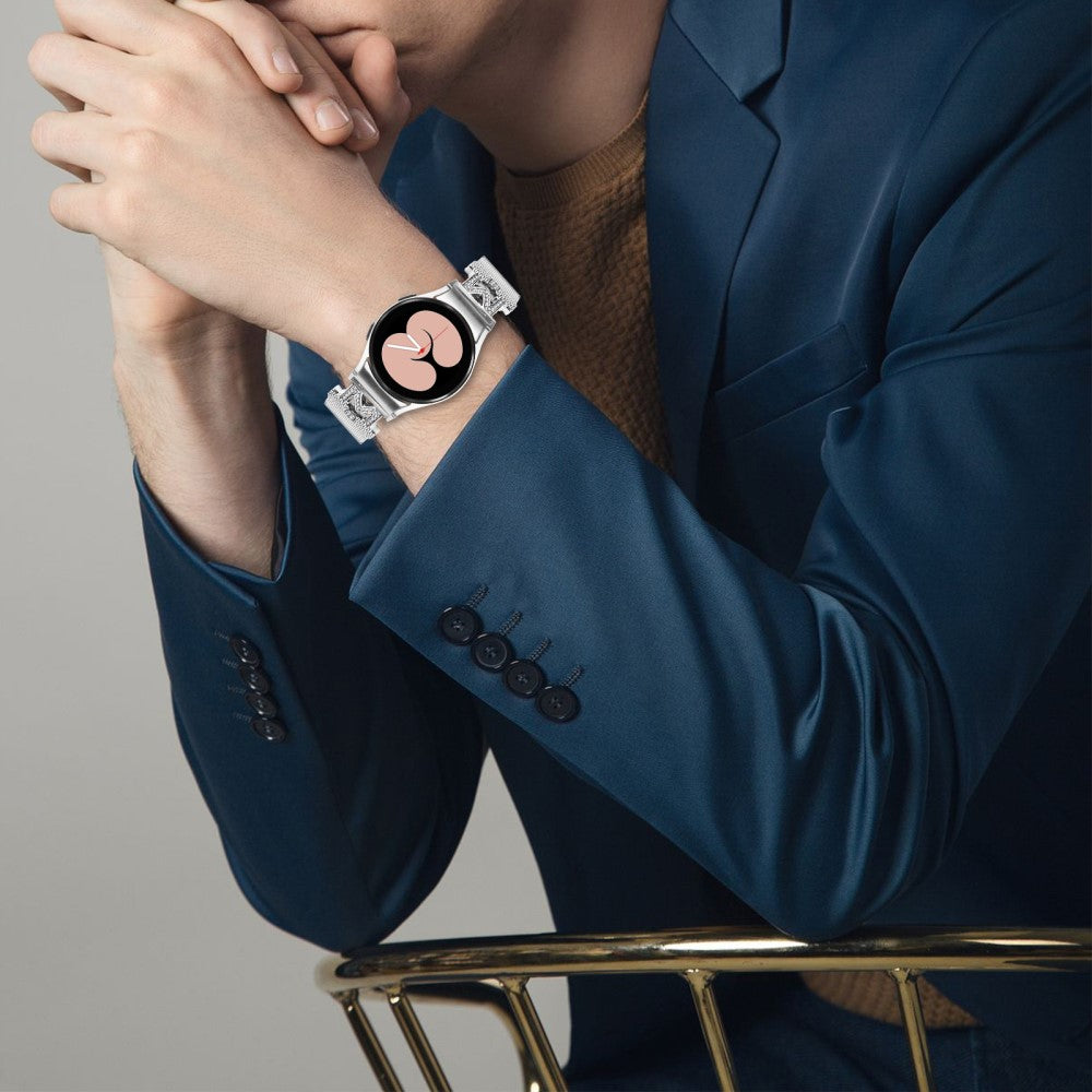 Samsung Galaxy Watch 6 / 6 Classic rhinestone décor stainless steel strap with connector#serie_1