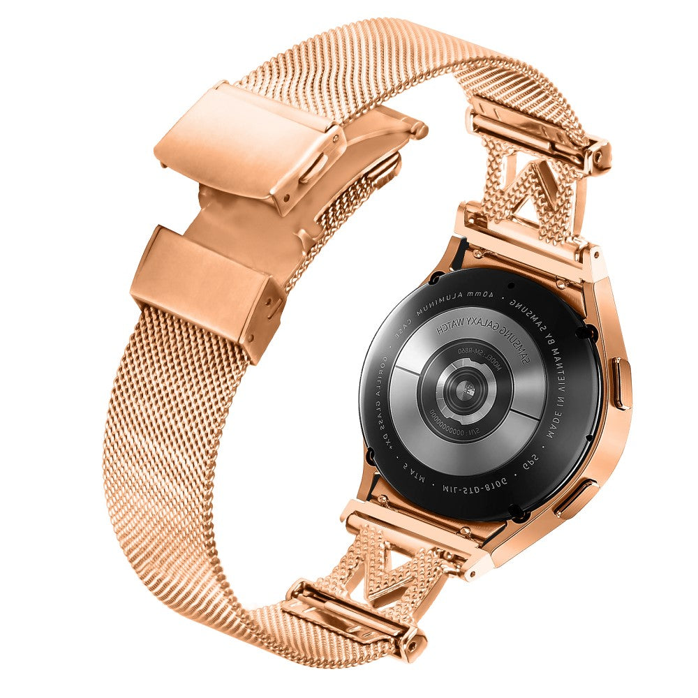 Stilren Metal Og Rhinsten Universal Rem passer til Samsung Smartwatch - Pink#serie_2