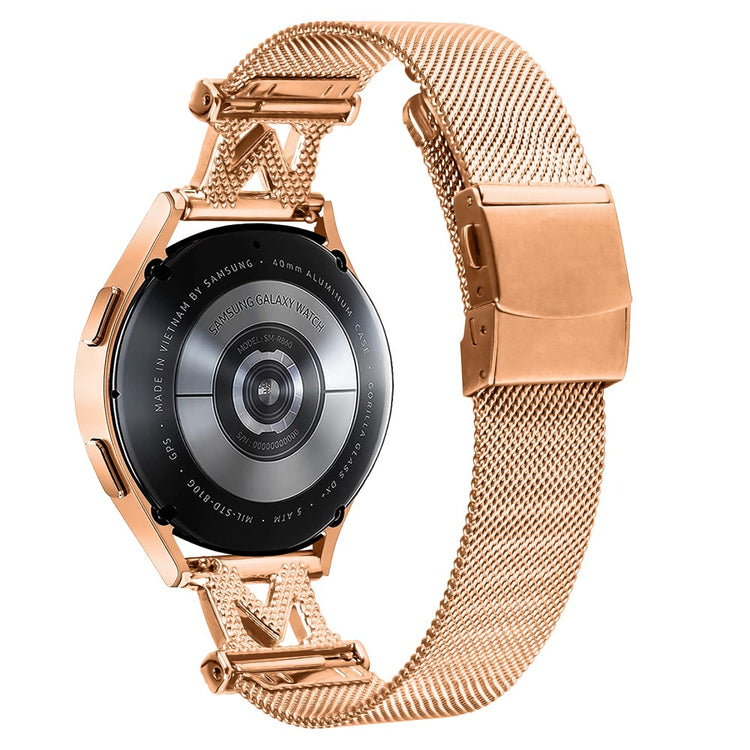 Meget Elegant Metal Og Rhinsten Universal Rem passer til Smartwatch - Pink#serie_2