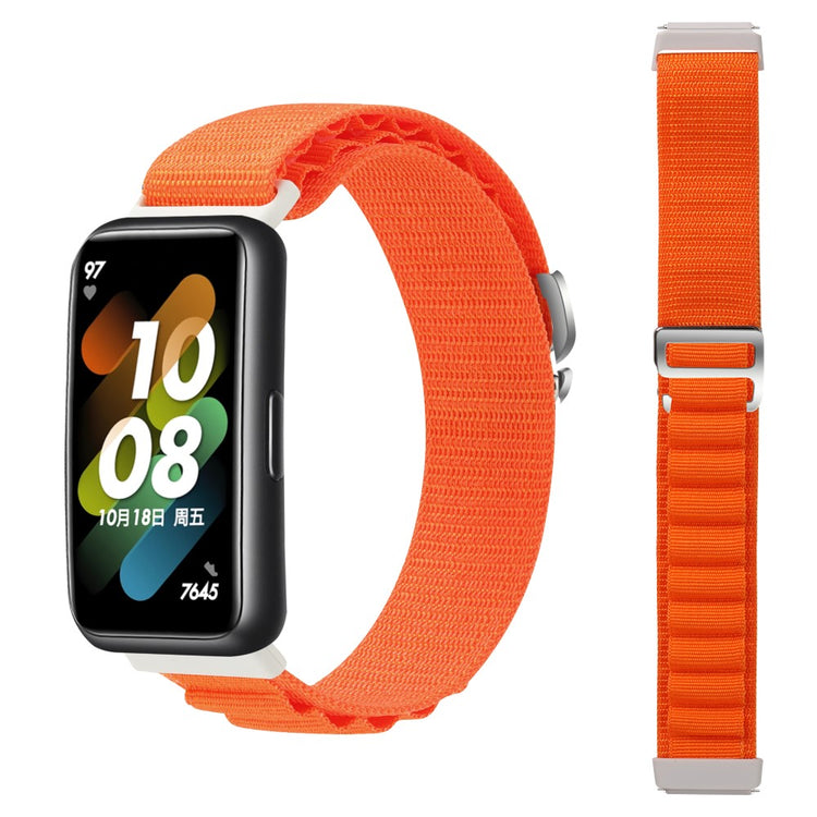 Helt Vildt Nydelig Nylon Rem passer til Huawei Band 7 - Orange#serie_1