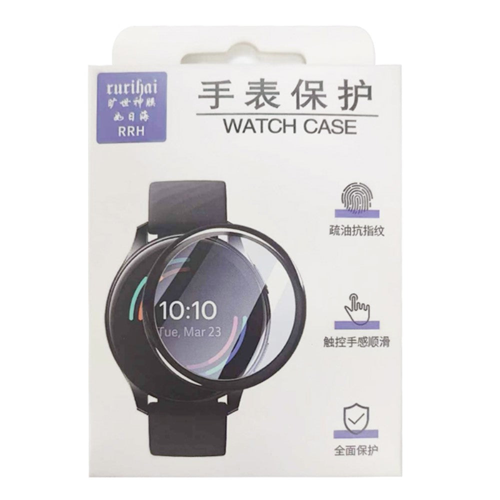 Fint Cover med Skærmbeskytter i Plastik og Glas passer til Huawei Watch Ultimate - Blå#serie_1