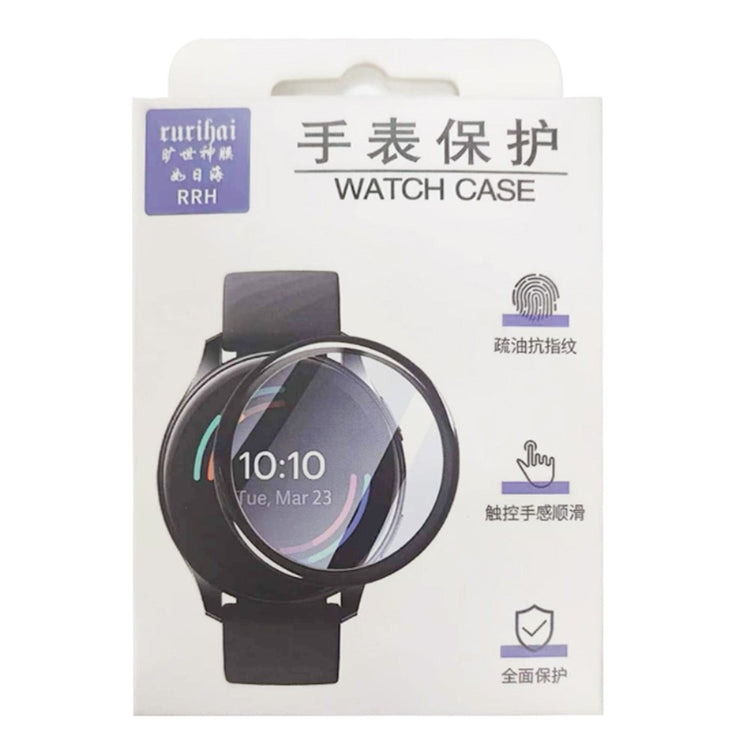 Fint Cover med Skærmbeskytter i Plastik og Glas passer til Huawei Watch Ultimate - Sort#serie_2