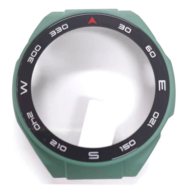 Fint Cover med Skærmbeskytter i Plastik og Glas passer til Huawei Watch Ultimate - Grøn#serie_4
