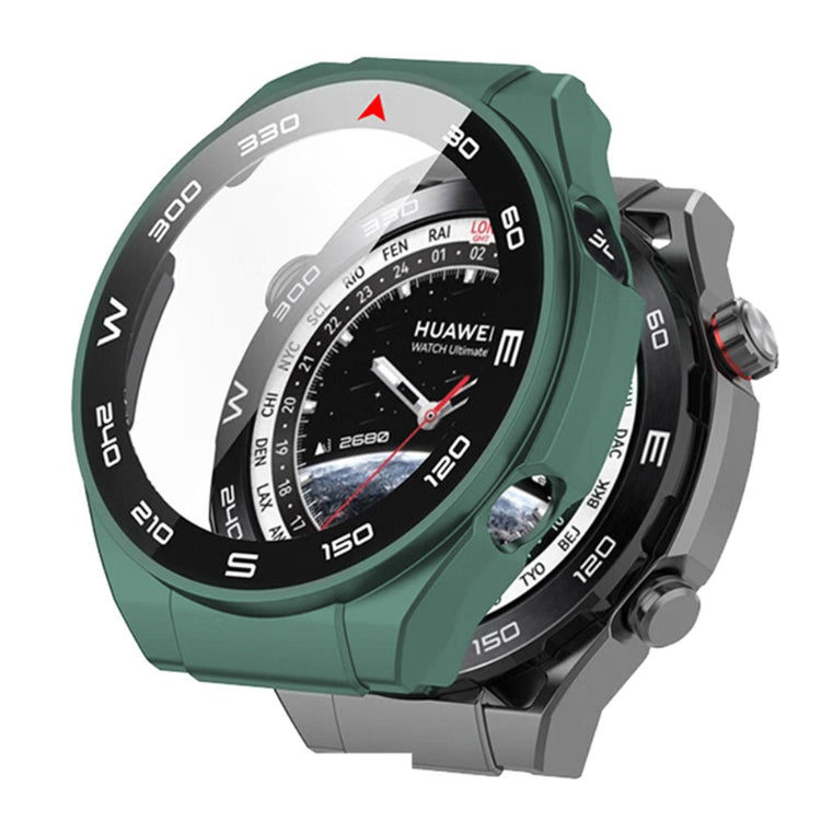 Fint Cover med Skærmbeskytter i Plastik og Glas passer til Huawei Watch Ultimate - Grøn#serie_4