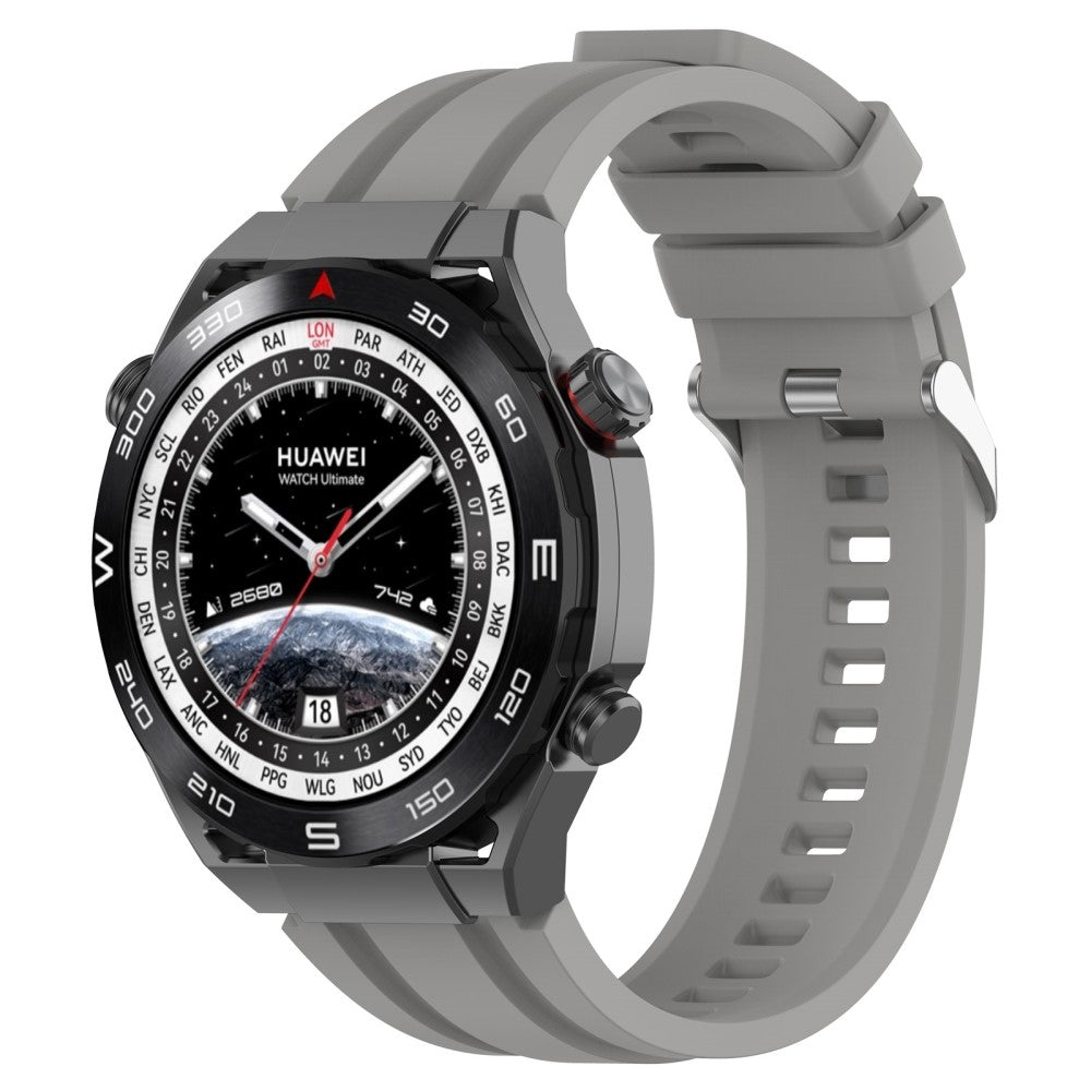 Meget Nydelig Silikone Universal Rem passer til Smartwatch - Sølv#serie_3