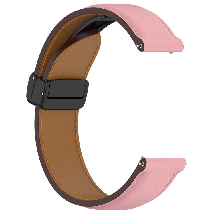 Super Fint Ægte Læder Universal Rem passer til Smartwatch - Pink#serie_3