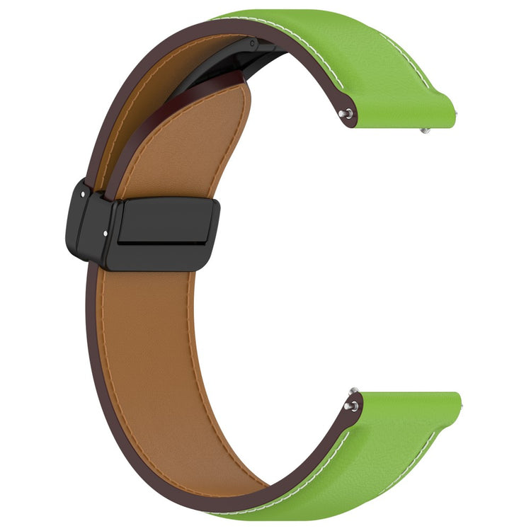 Super Fint Ægte Læder Universal Rem passer til Smartwatch - Grøn#serie_4