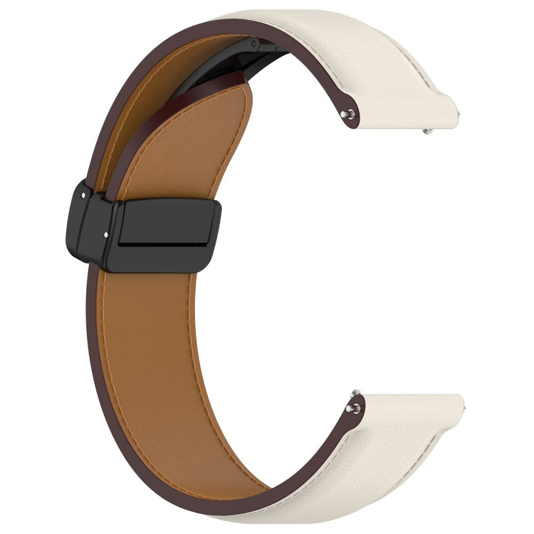 Super Fint Ægte Læder Universal Rem passer til Smartwatch - Hvid#serie_5