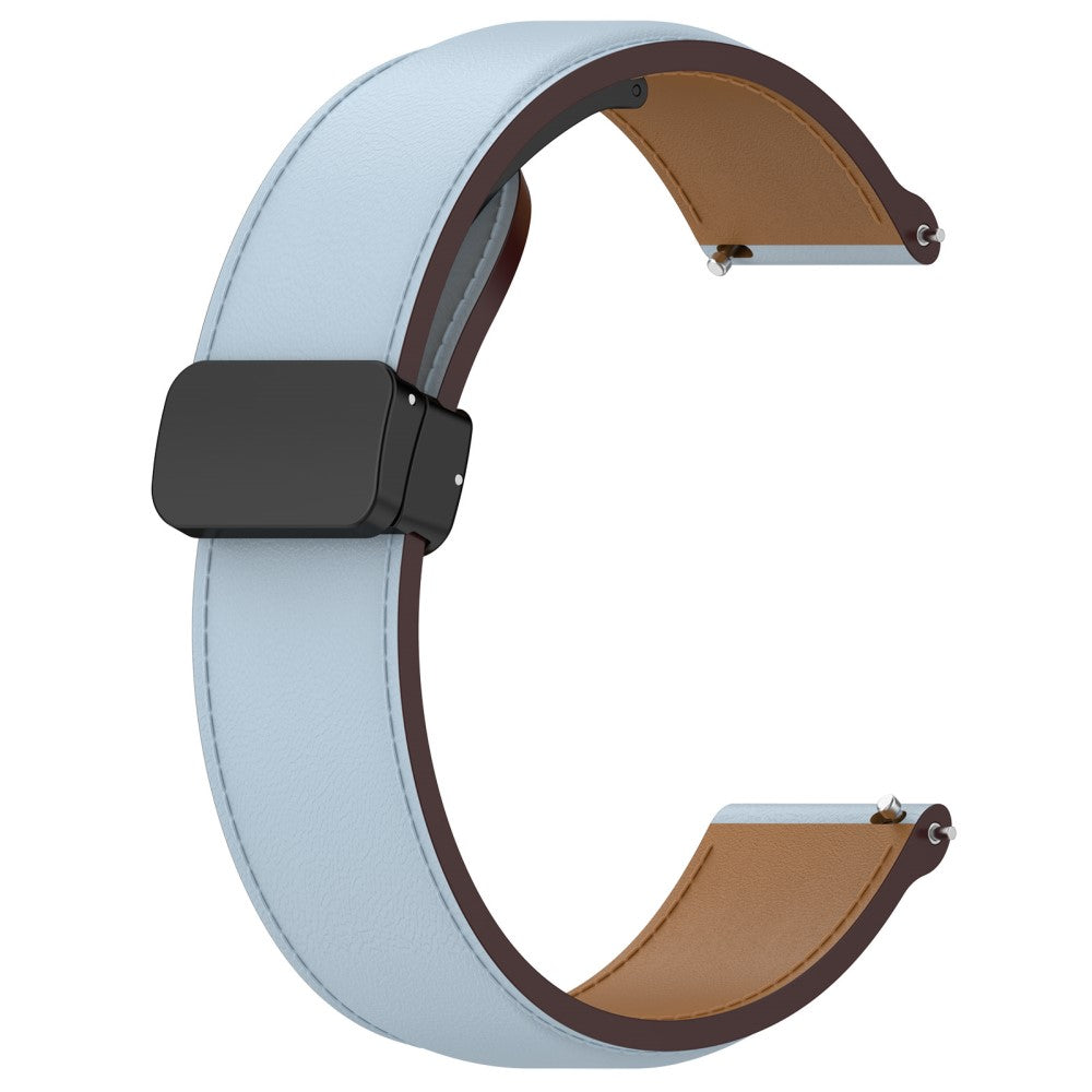 Super Fint Ægte Læder Universal Rem passer til Smartwatch - Blå#serie_6
