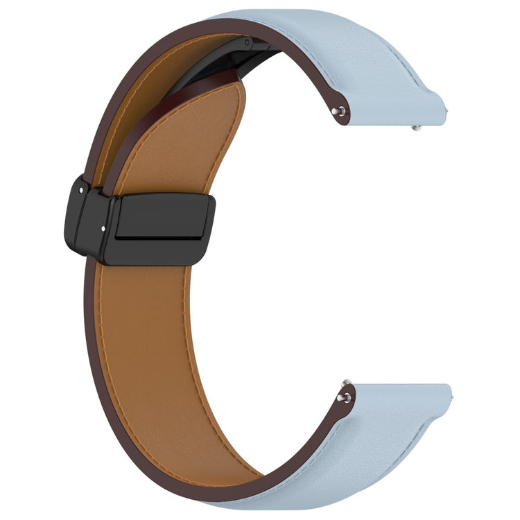 Super Fint Ægte Læder Universal Rem passer til Smartwatch - Blå#serie_6