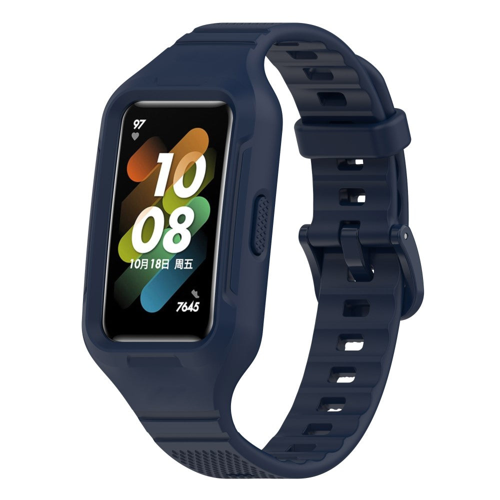 Meget Slidstærk Silikone Universal Rem passer til Huawei Smartwatch - Blå#serie_1