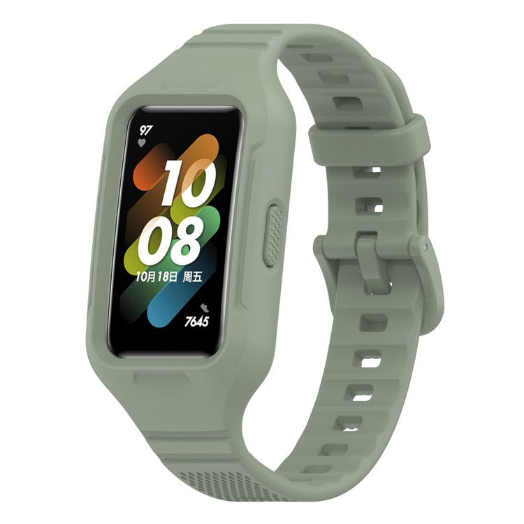 Meget Slidstærk Silikone Universal Rem passer til Huawei Smartwatch - Grøn#serie_11