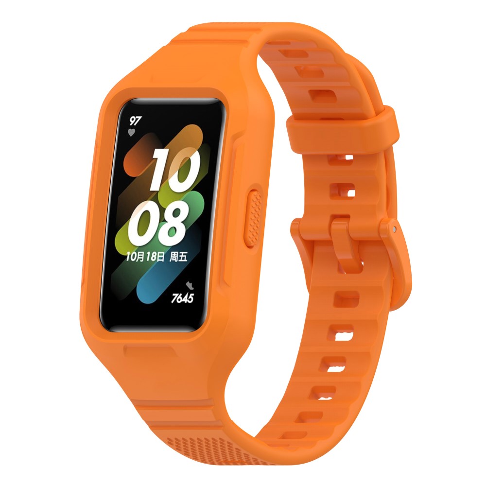 Meget Slidstærk Silikone Universal Rem passer til Huawei Smartwatch - Orange#serie_13