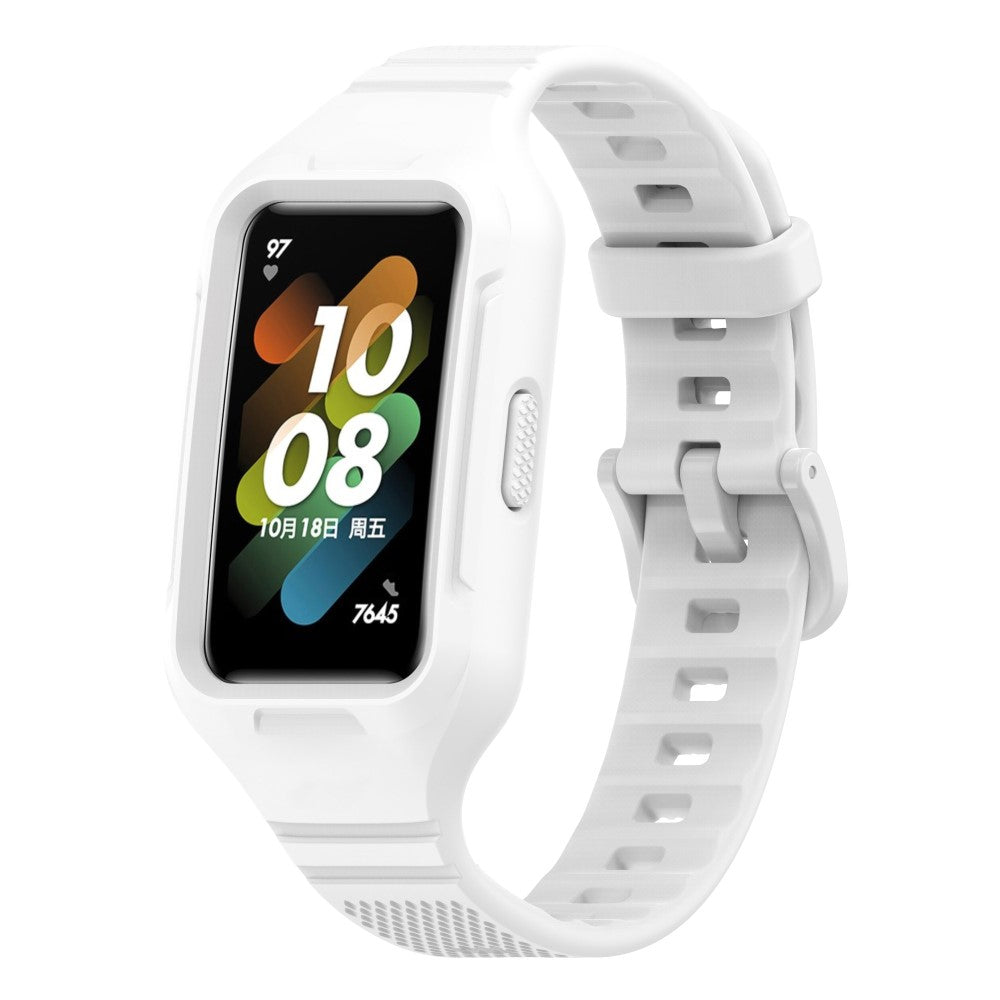 Meget Slidstærk Silikone Universal Rem passer til Huawei Smartwatch - Hvid#serie_14