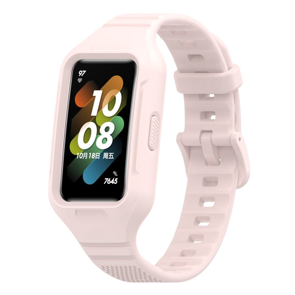 Meget Slidstærk Silikone Universal Rem passer til Huawei Smartwatch - Pink#serie_5