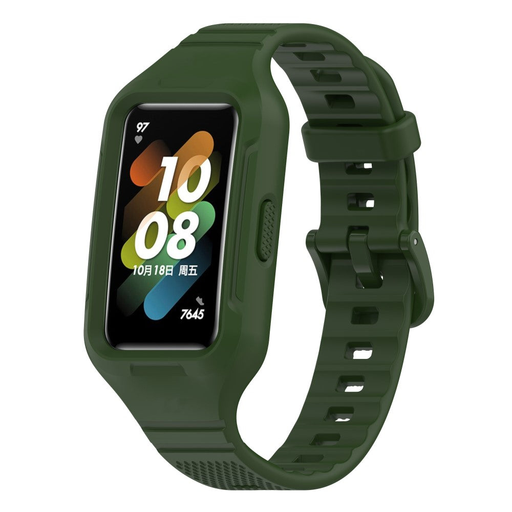 Meget Slidstærk Silikone Universal Rem passer til Huawei Smartwatch - Grøn#serie_6
