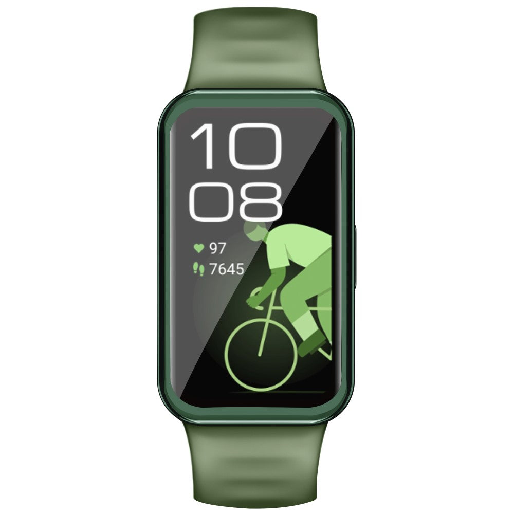 Rigtigt Flot Silikone Cover passer til Huawei Band 8 - Grøn#serie_2