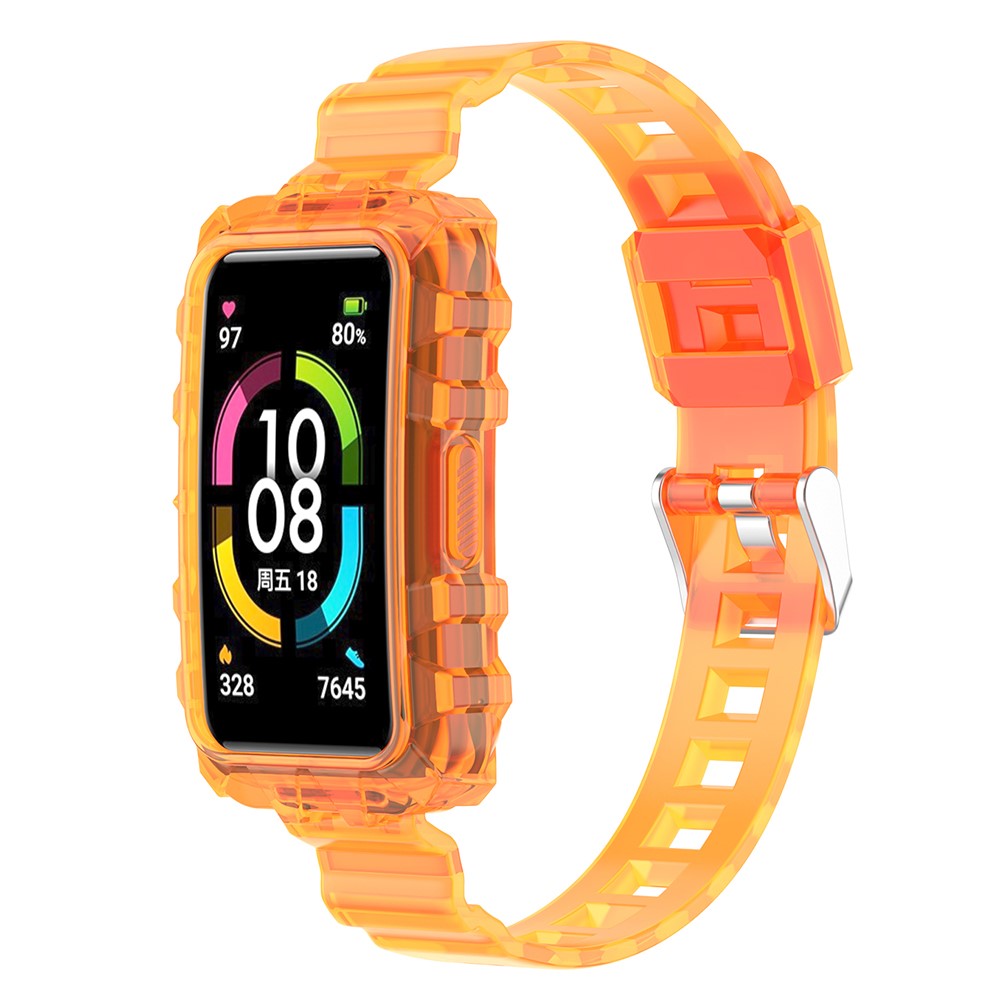 Tidsløst Silikone Universal Rem passer til Smartwatch - Orange#serie_5
