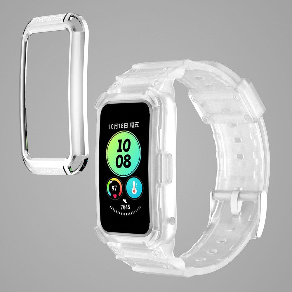 Nydelig Plastik Og Silikone Universal Rem passer til Huawei Smartwatch - Sølv#serie_10