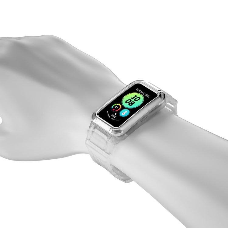 Nydelig Plastik Og Silikone Universal Rem passer til Huawei Smartwatch - Sølv#serie_10
