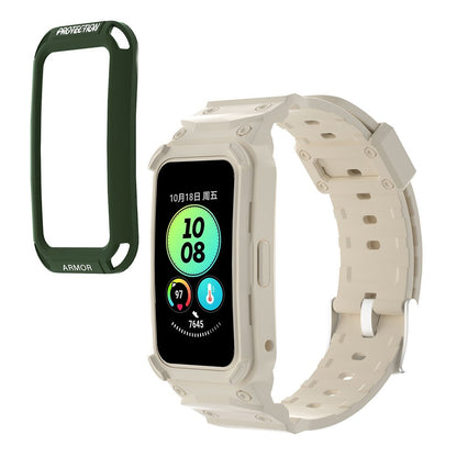 Nydelig Plastik Og Silikone Universal Rem passer til Huawei Smartwatch - Grøn#serie_2