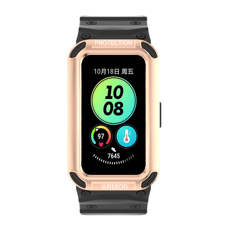 Nydelig Plastik Og Silikone Universal Rem passer til Huawei Smartwatch - Pink#serie_4
