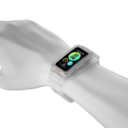 Nydelig Plastik Og Silikone Universal Rem passer til Huawei Smartwatch - Gennemsigtig#serie_7