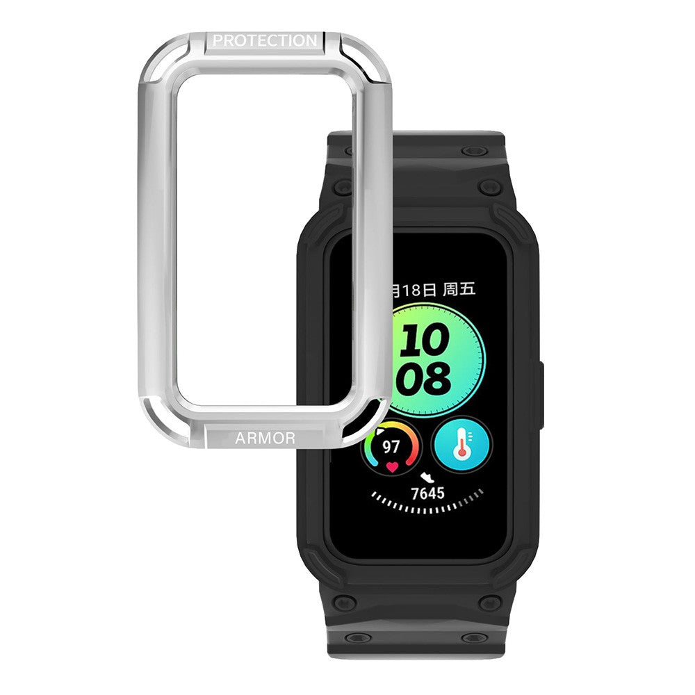 Nydelig Plastik Og Silikone Universal Rem passer til Huawei Smartwatch - Sølv#serie_8